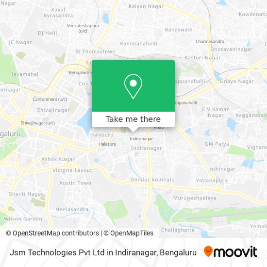 Jsm Technologies Pvt Ltd in Indiranagar map