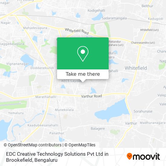 EDC Creative Technology Solutions Pvt Ltd in Brookefield map