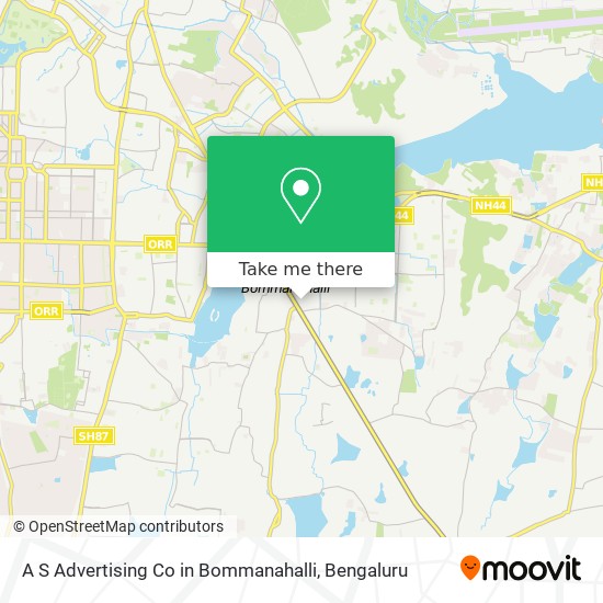 A S Advertising Co in Bommanahalli map