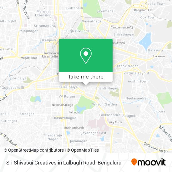 Sri Shivasai Creatives in Lalbagh Road map