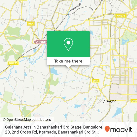 Gajanana Arts in Banashankari 3rd Stage, Bangalore, 20, 2nd Cross Rd, Ittamadu, Banashankari 3rd St map