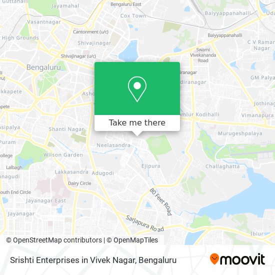 Srishti Enterprises in Vivek Nagar map