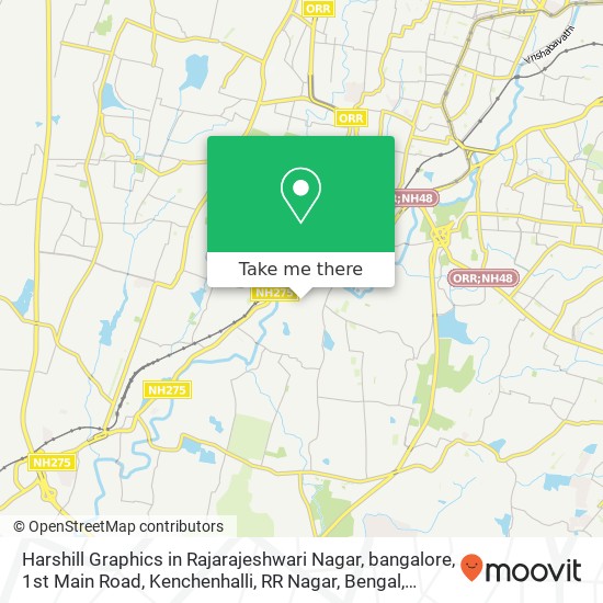 Harshill Graphics in Rajarajeshwari Nagar, bangalore, 1st Main Road, Kenchenhalli, RR Nagar, Bengal map