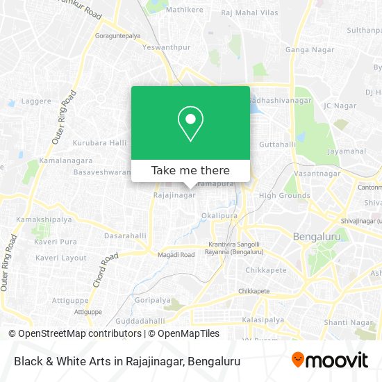 Black & White Arts in Rajajinagar map