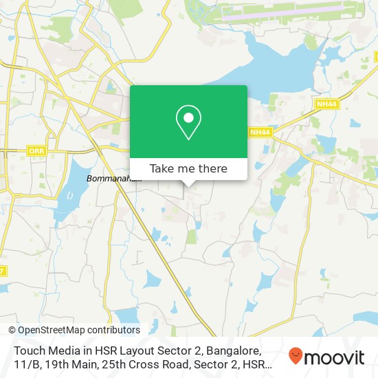 Touch Media in HSR Layout Sector 2, Bangalore, 11 / B, 19th Main, 25th Cross Road, Sector 2, HSR Layo map