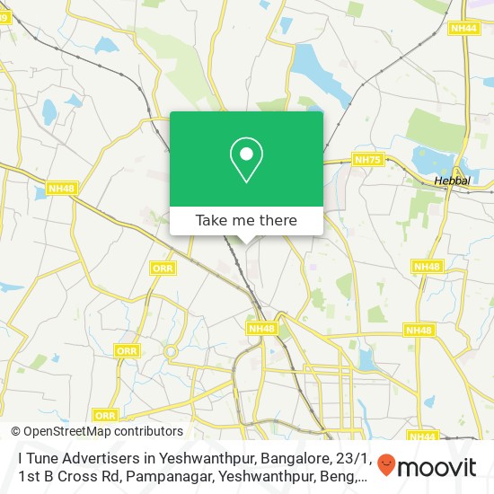 I Tune Advertisers in Yeshwanthpur, Bangalore, 23 / 1, 1st B Cross Rd, Pampanagar, Yeshwanthpur, Beng map