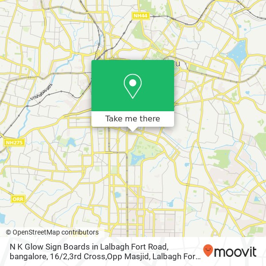 N K Glow Sign Boards in Lalbagh Fort Road, bangalore, 16 / 2,3rd Cross,Opp Masjid, Lalbagh Fort Rd, D map