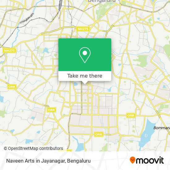 Naveen Arts in Jayanagar map