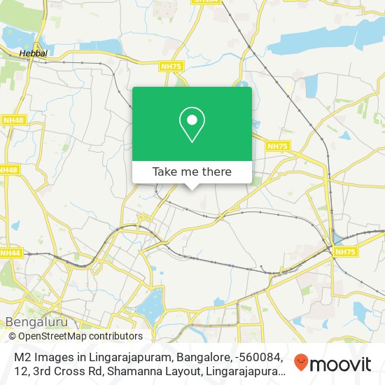 M2 Images in Lingarajapuram, Bangalore, -560084, 12, 3rd Cross Rd, Shamanna Layout, Lingarajapuram, map