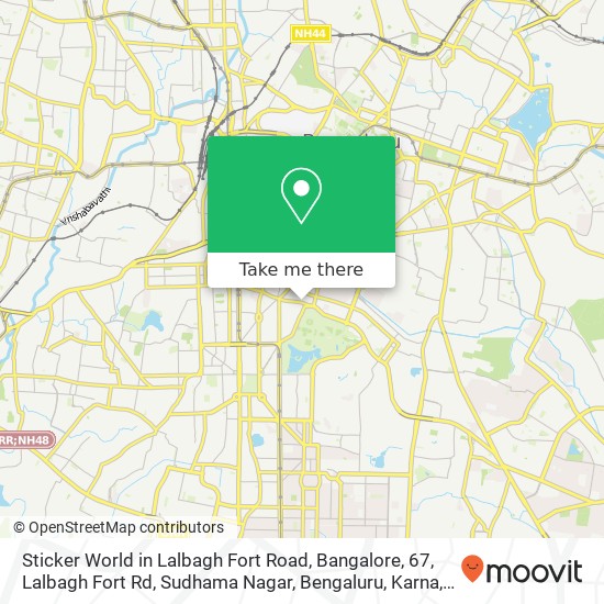 Sticker World in Lalbagh Fort Road, Bangalore, 67, Lalbagh Fort Rd, Sudhama Nagar, Bengaluru, Karna map