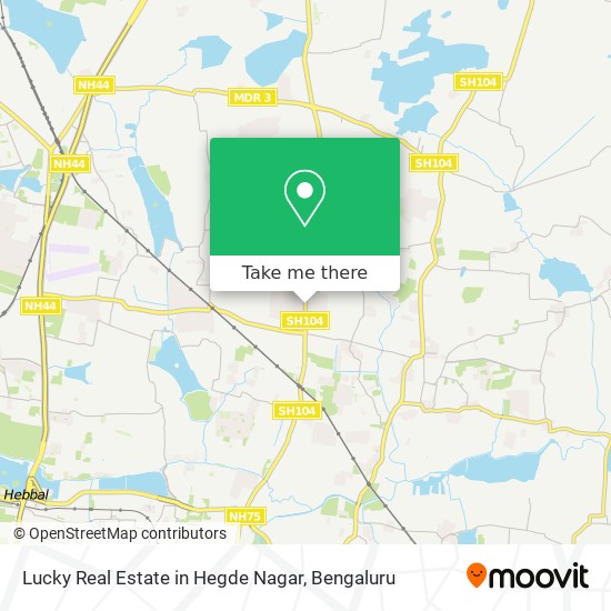 Lucky Real Estate in Hegde Nagar map
