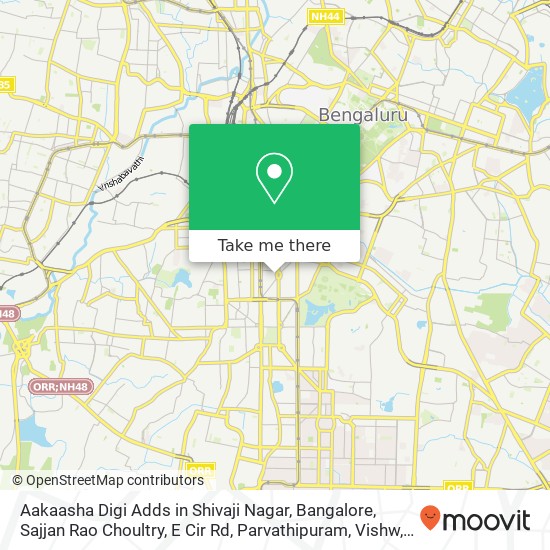 Aakaasha Digi Adds in Shivaji Nagar, Bangalore, Sajjan Rao Choultry, E Cir Rd, Parvathipuram, Vishw map