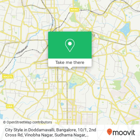 City Style in Doddamavalli, Bangalore, 10 / 1, 2nd Cross Rd, Vinobha Nagar, Sudhama Nagar, Bengaluru, map