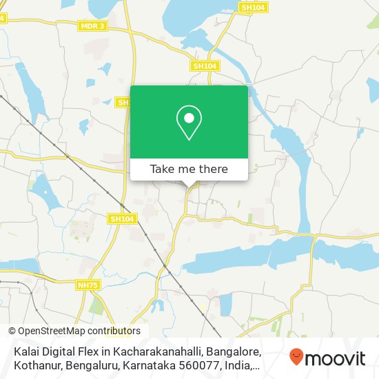 Kalai Digital Flex in Kacharakanahalli, Bangalore, Kothanur, Bengaluru, Karnataka 560077, India map