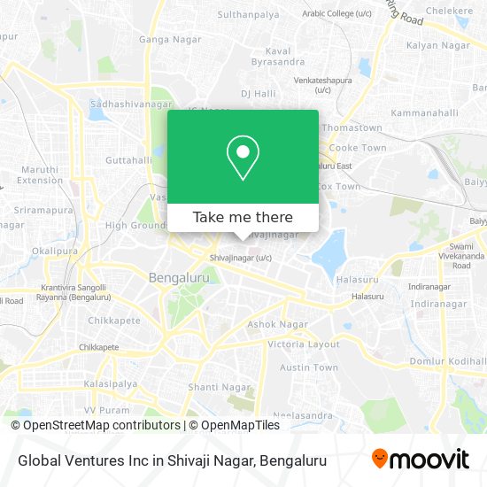 Global Ventures Inc in Shivaji Nagar map