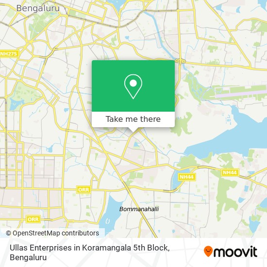 Ullas Enterprises in Koramangala 5th Block map