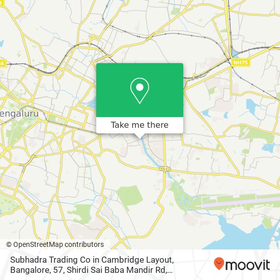 Subhadra Trading Co in Cambridge Layout, Bangalore, 57, Shirdi Sai Baba Mandir Rd, Someshvarapura L map