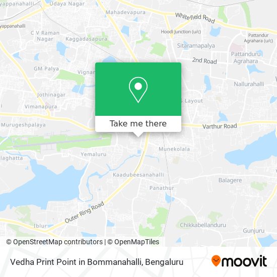 Vedha Print Point in Bommanahalli map