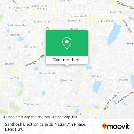 Santhosh Electronics in Jp Nagar 7th Phase map