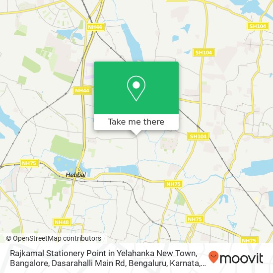 Rajkamal Stationery Point in Yelahanka New Town, Bangalore, Dasarahalli Main Rd, Bengaluru, Karnata map