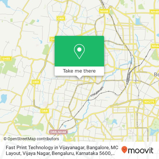 Fast Print Technology in Vijayanagar, Bangalore, MC Layout, Vijaya Nagar, Bengaluru, Karnataka 5600 map