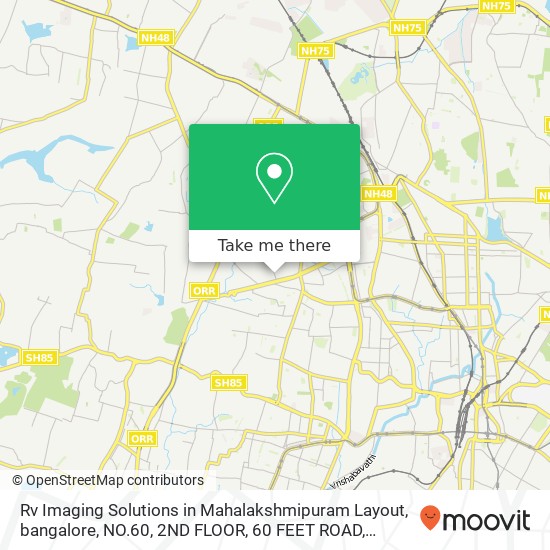 Rv Imaging Solutions in Mahalakshmipuram Layout, bangalore, NO.60, 2ND FLOOR, 60 FEET ROAD, Mahalak map