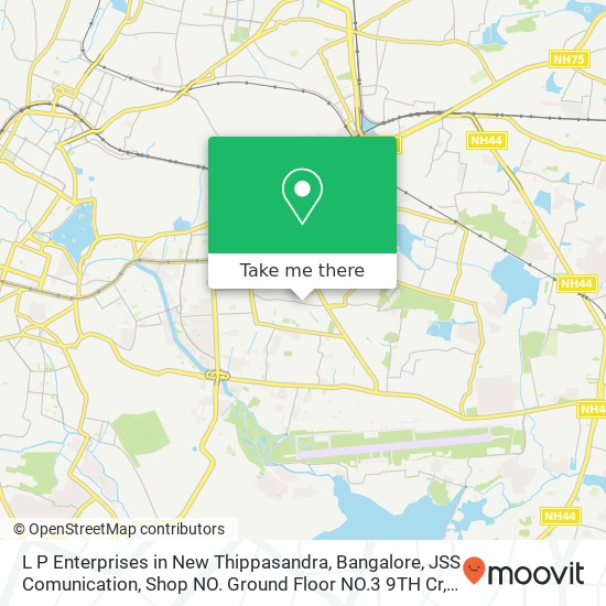 L P Enterprises in New Thippasandra, Bangalore, JSS Comunication, Shop NO. Ground Floor NO.3 9TH Cr map
