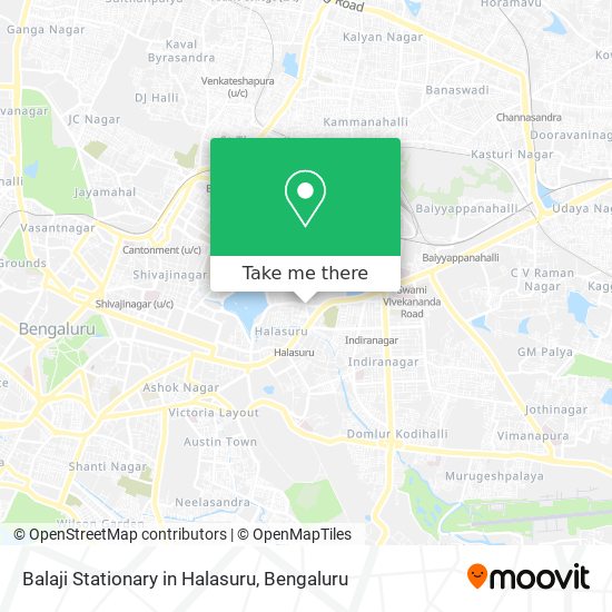 Balaji Stationary in Halasuru map