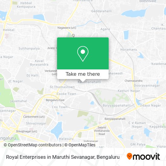 Royal Enterprises in Maruthi Sevanagar map