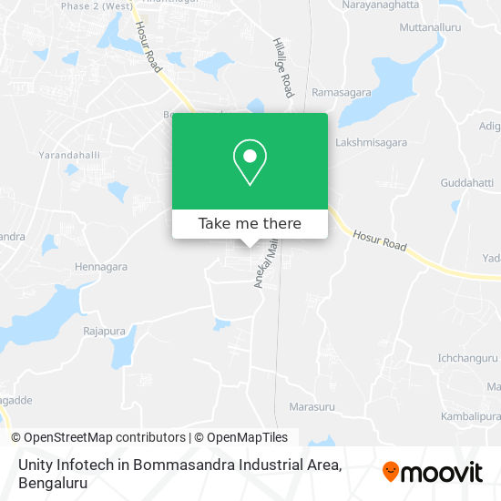 Unity Infotech in Bommasandra Industrial Area map