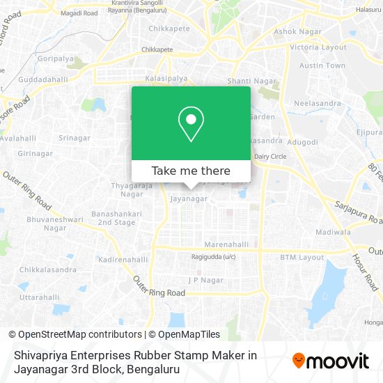 Shivapriya Enterprises Rubber Stamp Maker in Jayanagar 3rd Block map