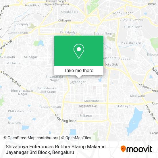 Shivapriya Enterprises Rubber Stamp Maker in Jayanagar 3rd Block map