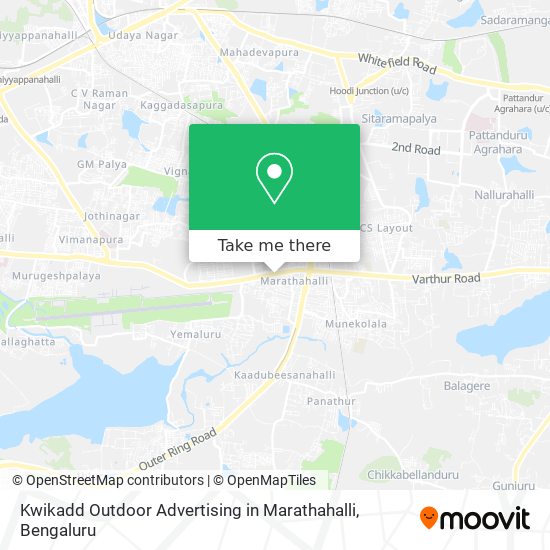Kwikadd Outdoor Advertising in Marathahalli map