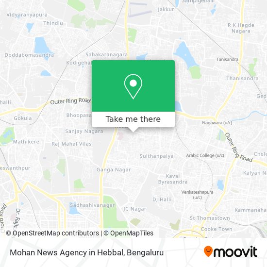 Mohan News Agency in Hebbal map