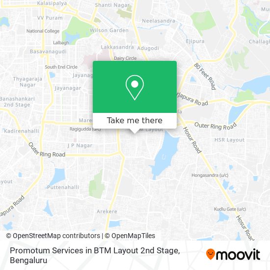 Promotum Services in BTM Layout 2nd Stage map