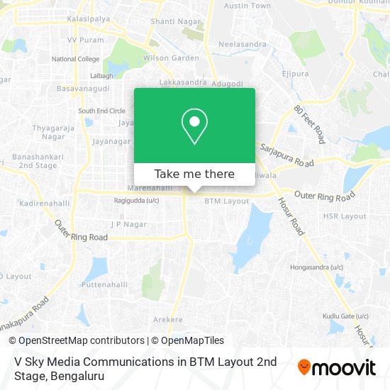 V Sky Media Communications in BTM Layout 2nd Stage map