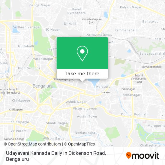 Udayavani Kannada Daily in Dickenson Road map