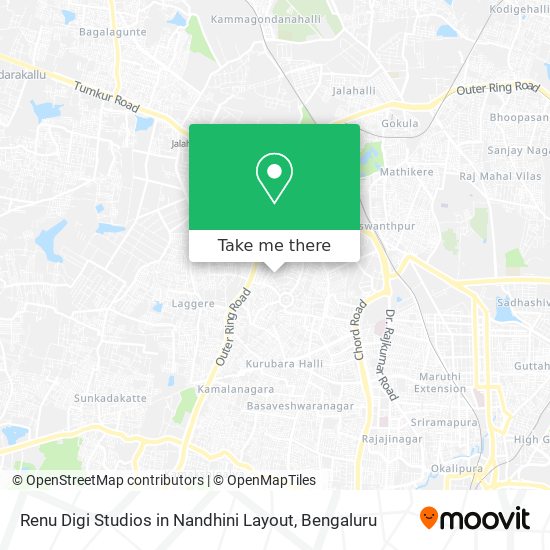 Renu Digi Studios in Nandhini Layout map