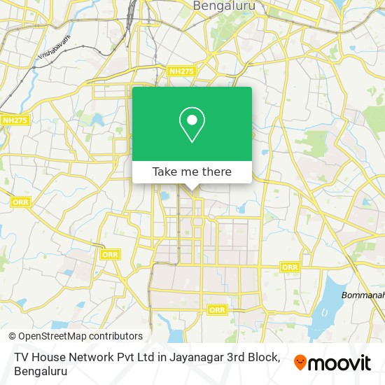 TV House Network Pvt Ltd in Jayanagar 3rd Block map