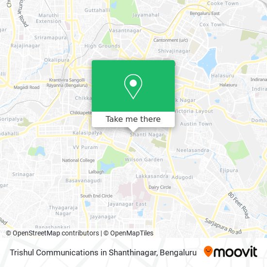 Trishul Communications in Shanthinagar map