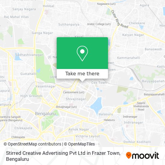 Stirred Creative Advertising Pvt Ltd in Frazer Town map