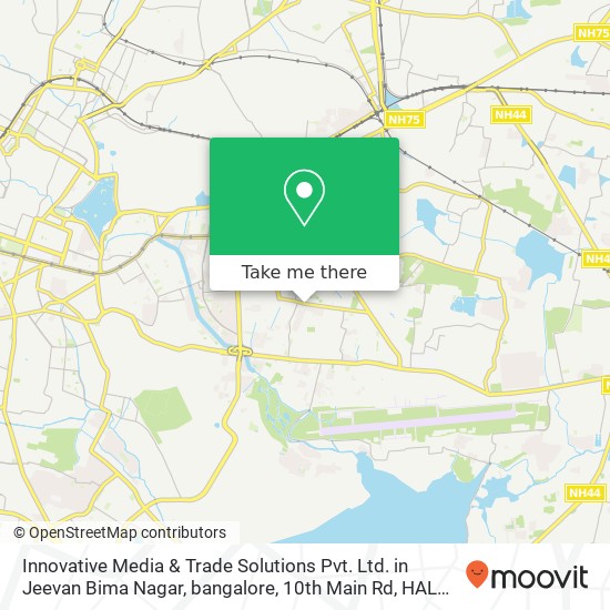 Innovative Media & Trade Solutions Pvt. Ltd. in Jeevan Bima Nagar, bangalore, 10th Main Rd, HAL 3rd map
