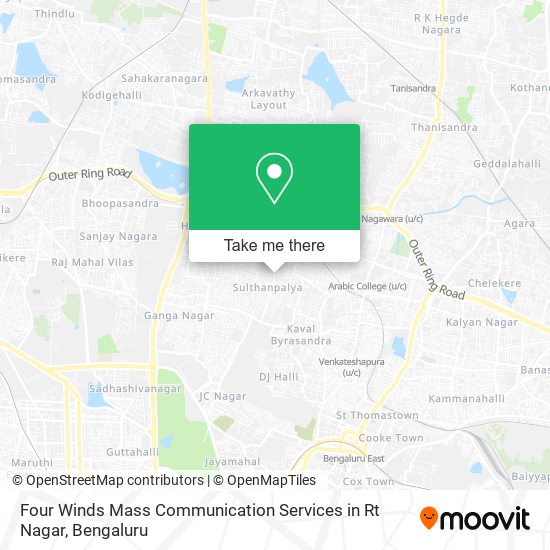 Four Winds Mass Communication Services in Rt Nagar map