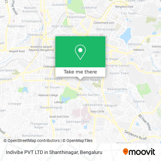 Indivibe PVT LTD in Shanthinagar map