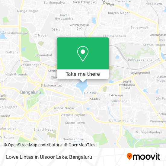 Lowe Lintas in Ulsoor Lake map