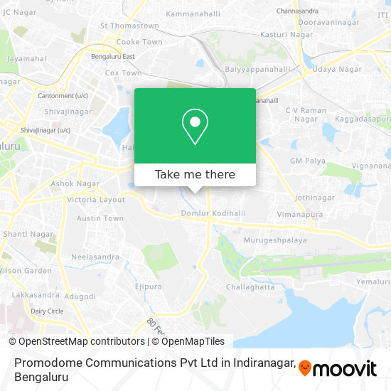 Promodome Communications Pvt Ltd in Indiranagar map
