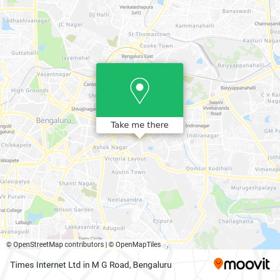 Times Internet Ltd in M G Road map
