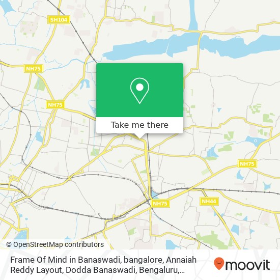 Frame Of Mind in Banaswadi, bangalore, Annaiah Reddy Layout, Dodda Banaswadi, Bengaluru, Karnataka map