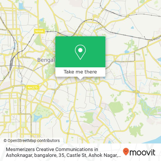 Mesmerizers Creative Communications in Ashoknagar, bangalore, 35, Castle St, Ashok Nagar, Bengaluru map