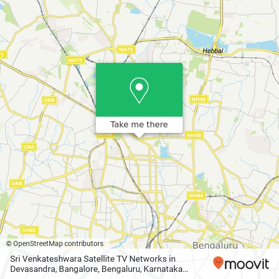 Sri Venkateshwara Satellite TV Networks in Devasandra, Bangalore, Bengaluru, Karnataka 560012, Indi map
